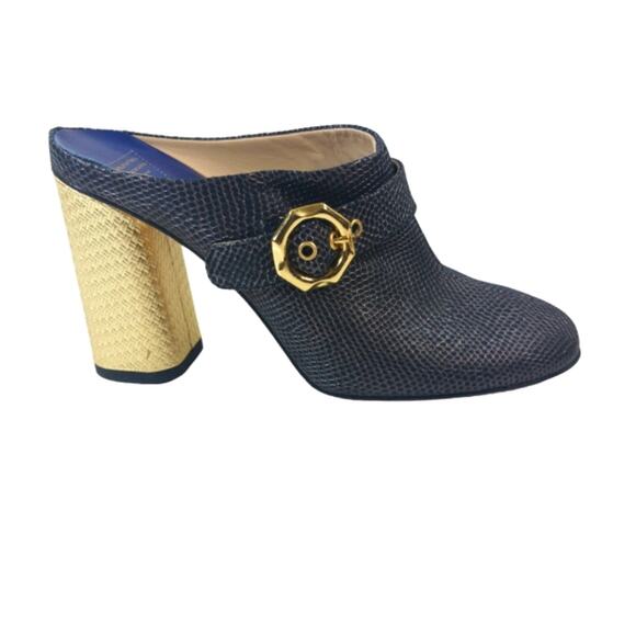 Valentina Rangoni Block Heel Mules EUC $325 size 7.5     FS2013 - Picture 1 of 10